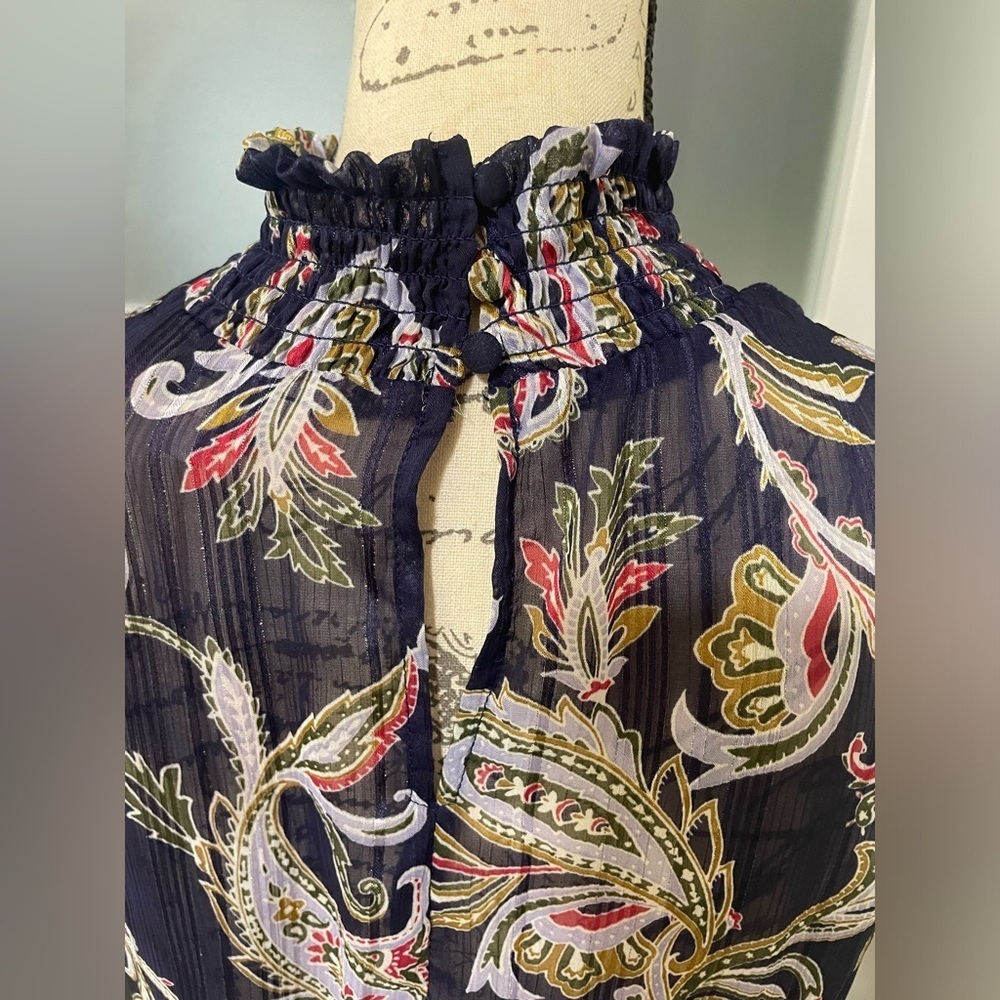 💎 Nannette Lepore sheer sleeveless dress SZ 10 - Picture 4 of 5